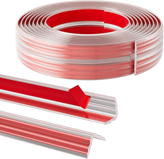 40FT Flexible Wall Corner Protector Moulding Trim, Peel and Stick Inside & Outside Wall Corner Guards Edge Protector,Self Adhesive Molding Trim Strip for Edge Ceiling