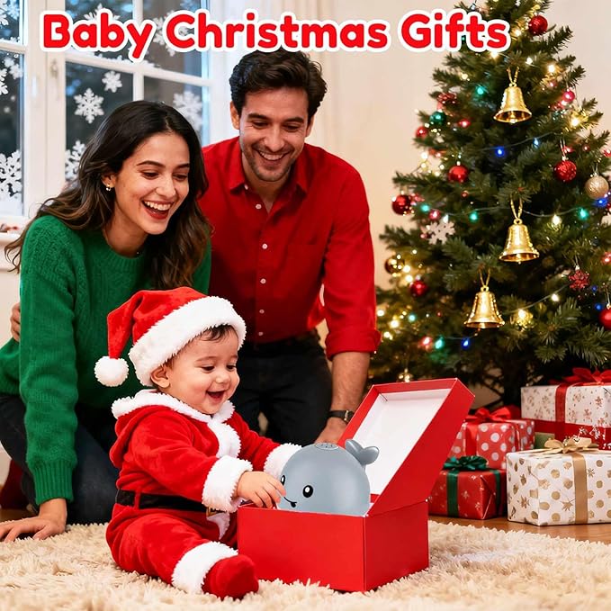 Bath Toys for Kids Ages 1-3 - Christmas Stocking Stuffers for Toddlers - 1 Year Old Girl Boy Gifts 1st First Birthday Gifts - Light Up Whale Sprinkler Bathtub Water Pool Toys for Babies 6-12-18 Months