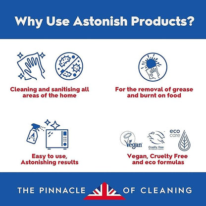 Astonish Streak Free Foaming Bathroom Cleaner Spray Bottle - Deep Cleaning White Jasmine & Basil Scented Spray For Soap Scum, Watermarks & Limescale - Cruelty Free Household Cleaning Supplies, 750 ml