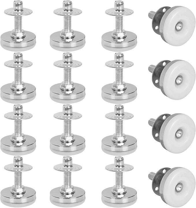 APACALI Heavy Duty Adjustable Leveling Feet Furniture Leveling Screw Leg levelers M10 Fully-Threaded Feet Levelers 120mm Length Shank 60mm/2.4inch (M8-16pcs)