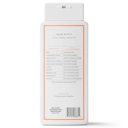 Native Body Wash Contains Naturally Derived Ingredients | For Women & Men, Sulfate, Paraben, & Dye Free Leaving Skin Soft and Hydrating | Sweet Peach & Nectar 18 oz