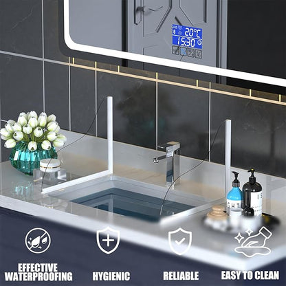 Shower Splash Guard Kit - Large Size Thickened Water Blocker with Extra-Strong Adhesive for Walk-in Shower/Bathroom/Bathtub/Kitchen Sink - Acrylic Plate Pack of 2(10"x12")