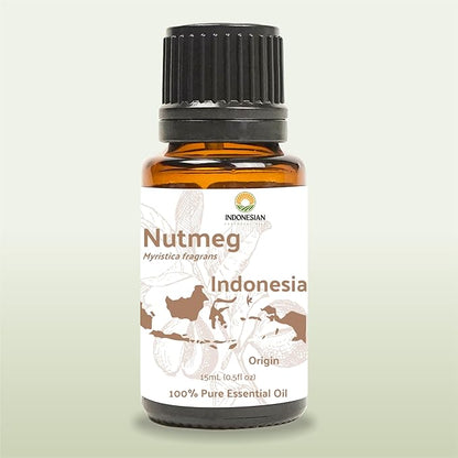 Nutmeg Essential Oil - Direct from Central Java, Indonesia - Pure Essential Oils for Diffusers, Muscle Relief and Aromatherapy | Premium Therapeutic Grade (2lbs)