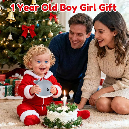 Bath Toys for Kids Ages 1-3 - Toddler Christmas Stocking Stuffers, 1 2 3 Year Old Boys Girls Gifts Whale Bath Toy Sprinkler, Light Up Baby Bath Toys, Bathtub Pool Water Infant Toy 6-12-18 Months