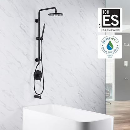 sumerain Oil Rubbed Bronze Shower System for Retrofit&Remodel with 9 Inch Rain Shower Head