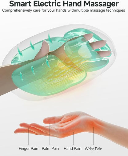 Snailax Cordless Hand Massager with Heat & Compression, Vibration and Rolling, 3 Modes & Intensities Heated Finger Wrist Massage for Arthritis and Carpal Tunnel, Hand Warmer Gifts for Women, Her
