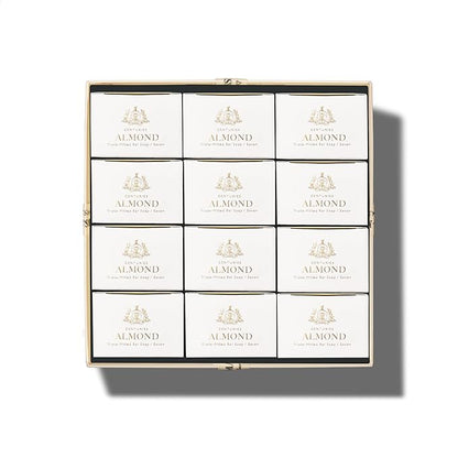 Caswell-Massey Almond Natural Bar Soap Gift Set - Moisturizing Triple-Milled Body Soap for Men & Women - Plant-Based with Essential Oils for Soft Skin, Cruelty-Free, USA Made, 12 Bars x 5.8 oz