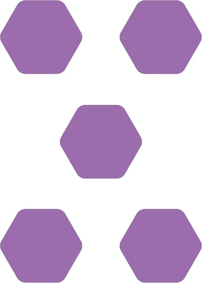 Kahuna Grip Bathtub Bath and Shower 5¼" Hexagon Non-Slip Traction Treads (Purple)
