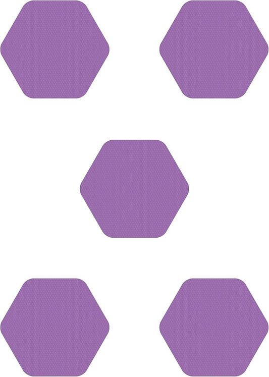 Kahuna Grip Bathtub Bath and Shower 5¼" Hexagon Non-Slip Traction Treads (Purple)