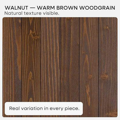 Homeforia Classic Walnut 42 inch Floating Shelf, High End Solid Real Wood Small 42inch Floating Shelves for Wall Mounted, 42in Floating Shelves, Heavy Duty Bracket, 42 X 6.5 X 1.75 inches, Set of 2