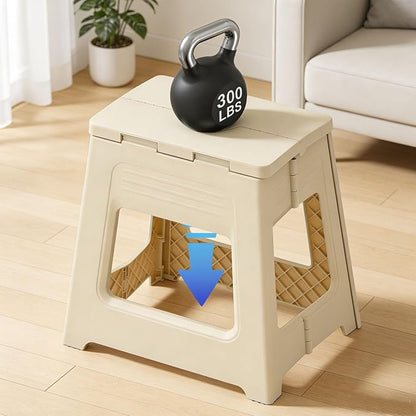 Foldable Shower Stool for Shaving Legs, Plastic Shower Foot Rest for Inside Shower,11.9" High Anti-Slip Foot Step to Shave Leg Small Folding Bench Shaving Stool for Travel/Bathroom