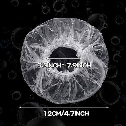 100 Pcs Dog Shower Cap Dog Ear Covers for Bathing Disposable Pet Shower Caps Plastic Overhanging Dog Ear Protection Cats Ear Drops Guard for Kitten Puppy Small Pets Bath Clear Waterproof (100 Pcs)