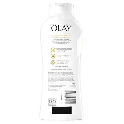 Olay Body Wash for Women, Ultra Moisture, 24hr Moisturizing, Hydrating & Refreshing, B3 Vitamin Complex, Free of Parabens & Phthalates, For All Skin Types, Shea Butter Scent, 22 fl oz (Pack of 2)