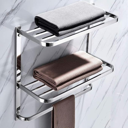 3-Tier Bathroom Shelf with Towel Bars, Stainless Steel Wall Mounting Rack,20Inch