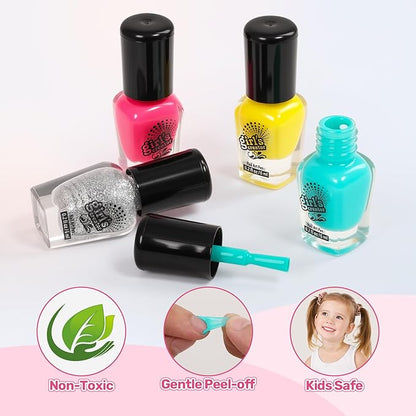 Kids Foot Spa & Nail Art Kit for Kids 4-12 – All-in-1 Foot Spa Set with Colorful Lights & Manicure Set – Fun Girls Spa Kit for Parties & Christmas Birthday Gifts for 6 8 9 10-12 Year Old Girls
