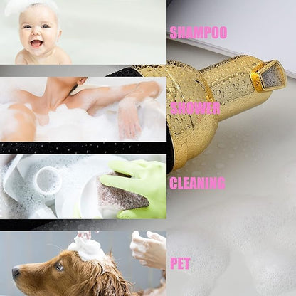2 Oz Empty Foam Pump Bottle (50 PCS) Travel Foaming Soap Dispenser for Hand Soap, Lash Shampoo Cleanser (Black&Gold Pump&Clear Cap)