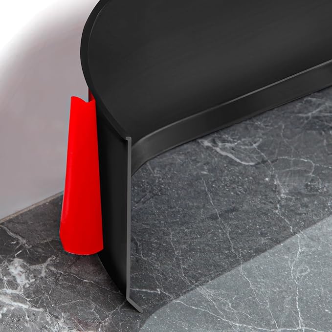Flexible Baseboard Molding Trim 4 Inch Self-Adhesive Vinyl Wall Base Peel and Stick Cove Base Rubber Wall Baseboard Moulding Trim (200Ft, Black)