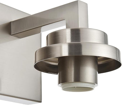 MELUCEE 3-Light Vanity Lights Brushed Nickel with Clear Glass Shade, Modern Bathroom Light Fixtures Industrial Wall Light for Bedroom Kitchen Living Room