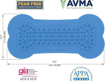 Lick Lick Pad Dog Accessories | Pet Shower Attachment | Dog Peanut Butter Lick Pad | Dog Bathing Station | Dog Bathing Supplies | Veterinarian Used | Suction to Wall | Large (Large - 2 Pack, Blue)