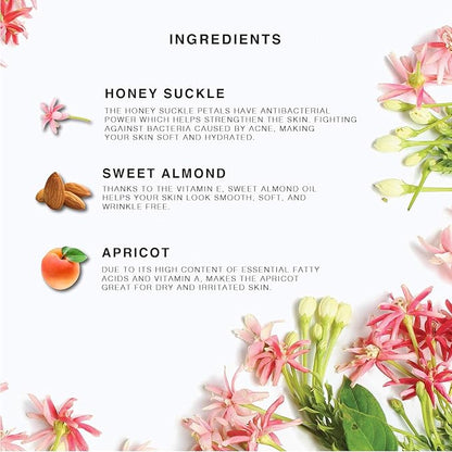 BEAUTE DE PROVENCE Honey Suckle Multi-Use Face, Body & Hair Oil - Hydrates Skin, Restores Shine - With Apricot, Coconut Oil & Vitamin E - 4 Fl Oz