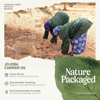 Jojoba Oil - Direct from EIR Oils' Farm in Israel - 100% Pure Carrier Oil for Hair, Face, and Skin - Hand-Picked, Cold-Pressed Carrier Oil (16oz)