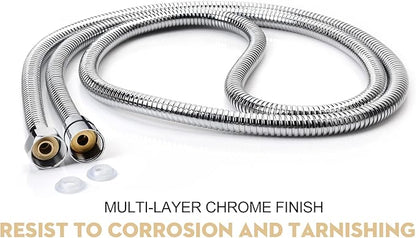 Shower Hose Extra Long 99 Inches Stainless Steel Handheld Shower Head Hose with Brass Insert and Nut - Durable and Flexible