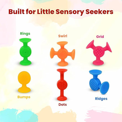 48 Pack Toddler Suction Cup Bath Toys for Kids Ages 1-3, Sensory Bath Toys for High Chair Car Window and Airplane Travel Essentials, Toddler Stocking Stuffers