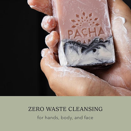 Pacha Soap Co. Bar Soap, Pacha Peaces Calm Bundle - Essential Oil All Natural Handcrafted Soap Sampler, Body, Face, and Hand Wash, Moisturizing and Cleansing Healthy Handmade Bar Soap 2-pack
