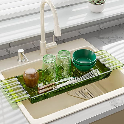 Bath Tray, Plastic Shower and Bath Shelf, Multifunctional Bathtub Bathroom Organizer for New Home, Mothers, Birthday Gifts (Green)
