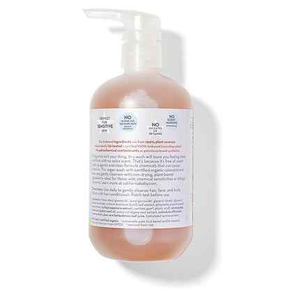 California Kids Shampoo + Kids Body Wash 2-in-1 | Super Sensitive (Unscented) | Gentle Skin Care | 100% Plant-Based | Hypoallergenic | 19 oz.