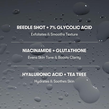 VT COSMETICS 7% Glycolic Acid Reedle Shot Head-to-Toe Mist with Niacinamide, Exfoliating Spray for Bumpy & Strawberry Skin, Dark Spots, Skin Texture, Keratosis Pilaris, Korean Skincare (4.05 fl oz)