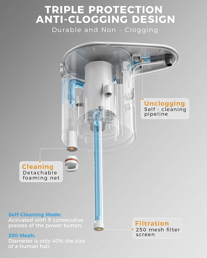 Automatic Foaming Soap Dispenser Touchless, 304 Stainless Steel Bottle Body &16.2oz/480ml Rechargeable, 3 Adjustable Liquid Levels, IPX7 Waterproof, for Kitchen Bathroom, Stainless Steel