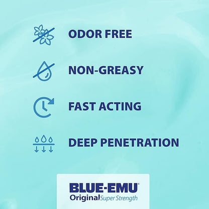 BLUE-EMU Original Super Strength Cream, Soothing Muscle & Joint Support, 2 Oz
