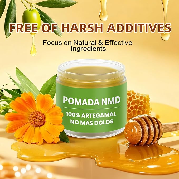 2PCS Pomada NMD,Natural Herbal Artesanal Cream, with Arnica,Olive Oil, Soursop Leaf, Beeswax, Comfort for Muscle, Foot