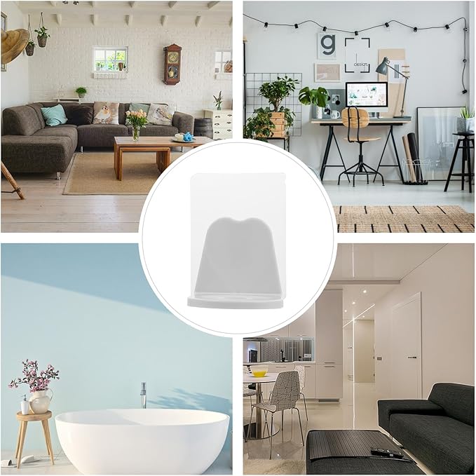10Pcs Adhesive Hanging Storage Rack Wall-Mounted Shower Gel Bottle Holder Multi-Purpose Bathroom Hook Rack for Shower Accessories Organizer