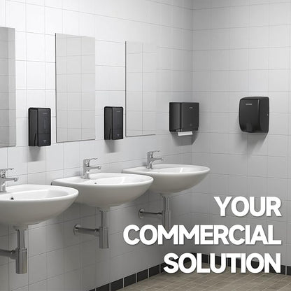 27oz (800 ml) Manual Wall Mounted Soap Dispenser, Ideal for Commercial Bathrooms Restaurants Hotels, Use with Liquid Hand Soap Shampoo, ABS Black