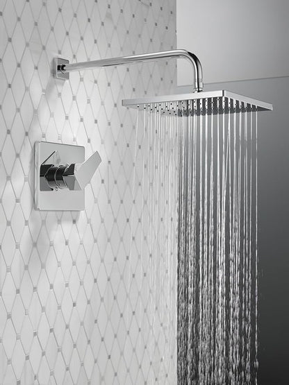 Delta Modern 14 Series Square Rain Shower Faucet Set, Brushed Nickel Shower Head and Handle Set, Valve Trim Kit, Spotshield Stainless T14268-SP-PP (Valve Not Included)