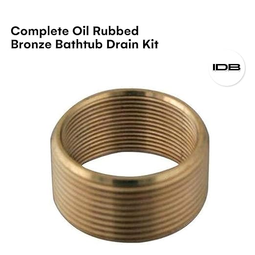 Dorence Antique Brass Bathtub Drain Replacement Parts - Lift, Turn to Drain Plug - Single Hole, Brass Construction, Universal Fit for 1 3/8" or 1 1/2" Drains - Overflow Drain Conversion Kit