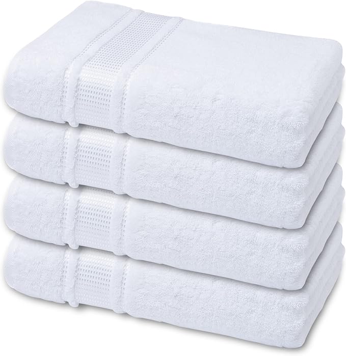 Melissa Linen, Fingertip Towels 4 Pack, 100% Turkish Cotton, Small Hand Towels for Body and Face, 12 x 18 in, Soft and Absorbent, Quick Dry, (White Fingertip Hand Towels)