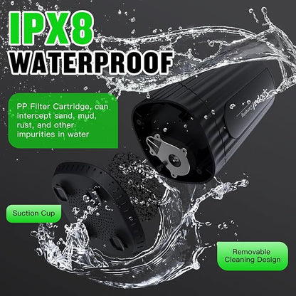 Portable Shower for Camping, [Upgraded] 10000mAh Rechargeable Camping Shower with 5 Adjustable Speeds,Premium LED Display, IPX8 Waterproof Outdoor Shower Kit for Hiking, Car, Pet, Travel