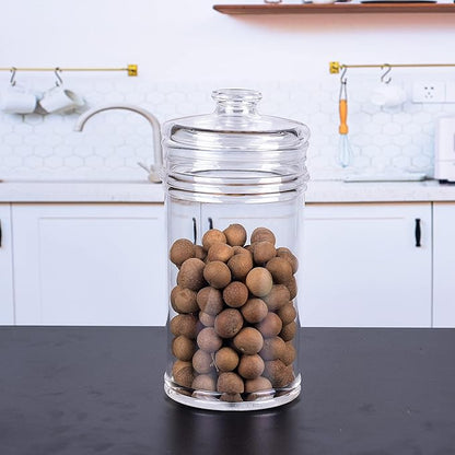 64 oz Reinforced Large Acrylic Storage Jar, Airtight Lid Cookie Jar | Ideal Canisters for Cookies, Dried Fruits, Nuts, Herbs,Cereals,etc