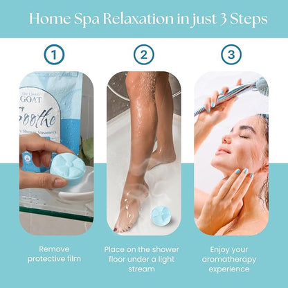 TLG Soothe Shower Steamers Aromatherapy 7 Pack – USA Made with Extra Menthol, Peppermint & Eucalyptus – Shower Bomb for Relaxation, Stress & Sinus Relief – Gift for Men & Women
