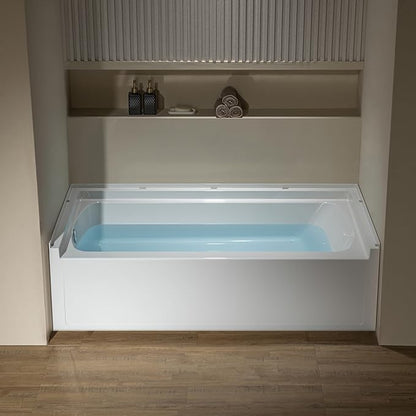 WOODBRIDGE 60” x 32” Alcove Soaking Bathtub in white with Left-Hand Drain Hole