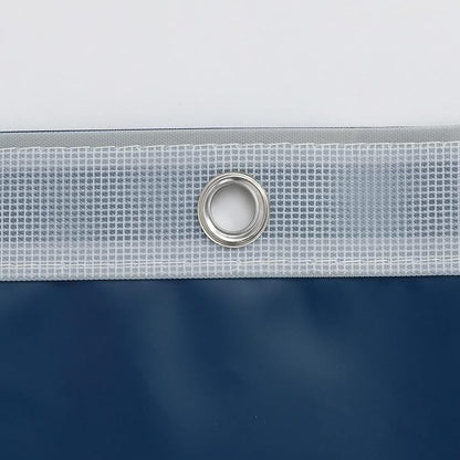 Barossa Design Navy Shower Curtain Liner with 6 Magnets - Waterproof PEVA Shower Liner for Bathroom, 72" x 72" Standard Size, PVC Free, Metal Grommets - Navy Blue, 72x72