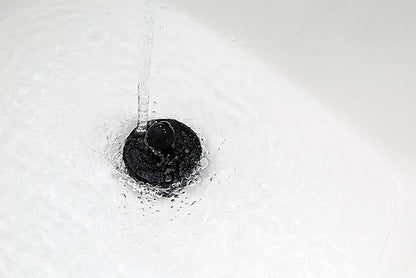 TubShroom Tub Drain Hair Catcher Combo Pack with Silicone Stopper, Black Chrome – Protector and for Bathroom Drains, fits any standard bathtub drain measuring 1.4” to 1.8” wide