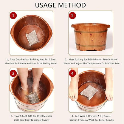 48 Flavor Herbal Detox Foot Soak - Foot Bath Herb Pedicure Spa Bath Soak Foot Detox Soak to Remove Toxins - Relieve Fatigue 、Improve Sleep、Dispel Cold & Dampness (900 g (30g x 30pcs), Green)