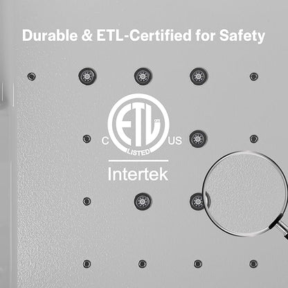 Empava PRO Series 71"x51" Jetted Bathtub, Alcove Spa Tub | 16 Hydro + 24 Air Jets, Chromotherapy & Waterfall | Thermostatic Control, Rectangular Acrylic Whirlpool Bathtub, White (ETL Certified)