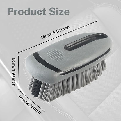 Carpet and Interior Cleaning Brushes, car Cleaning Brushes, Carpet Washing Brushes, Hard Bristle Detail Brushes, car and Home Interior Leather Brushes (Grey)