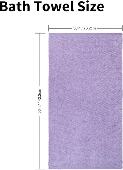 Everplush Diamond Collection Oversized Bath Towel – 1 Pieces, Super Soft & Highly Absorbent, Quick-Drying, Extra Large & Thick. Perfect for Bathroom, Pool, Swimming Use (Lavender, 30" x 56" 1PK)