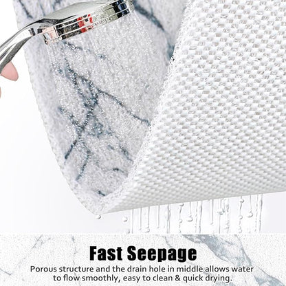 Square Shower Mat Non Slip: 27x27 Inch Shower Floor Mat with Drain Hole in Middle, Super Soft and Comfortable PVC Loofah Massage Bath Mat for Shower, Anti Slip Shower Stall Mat, Quick Drying